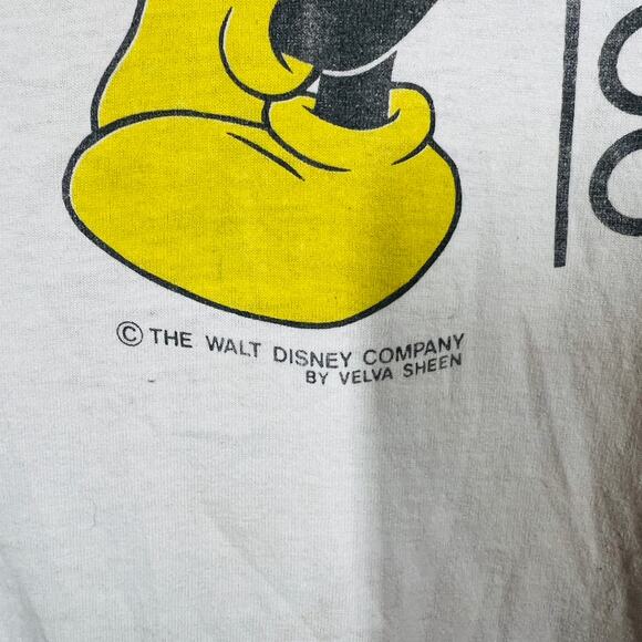 Vintage Disney Mickey Mouse Velva Sheen T Shirt Short Sleeve Childress - L - Picture 3 of 5